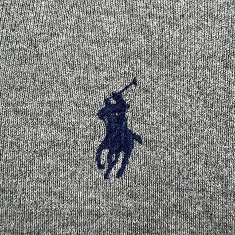 Polo By Ralph Lauren Sweater Mens XL Gray Pima Cotton V Neck Pullover Pony Logo